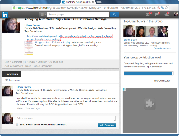 Linkedin shows the adobe message like facebook does. 