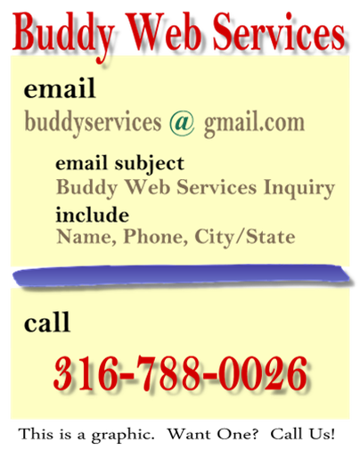 Contact Buddy Web Services by email or phone.